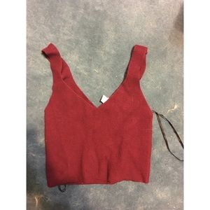 Red crop top